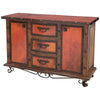Sunfire Carved Wood & Copper Buffet