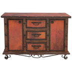 Sunfire Carved Wood & Copper Buffet