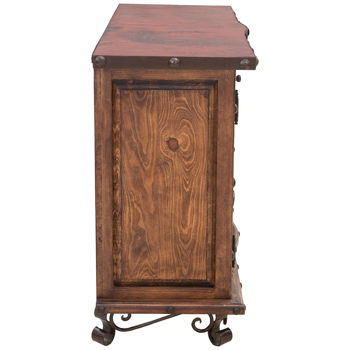 Sunfire Carved Wood & Copper Buffet