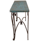 Rustic Turquoise Sofa Table