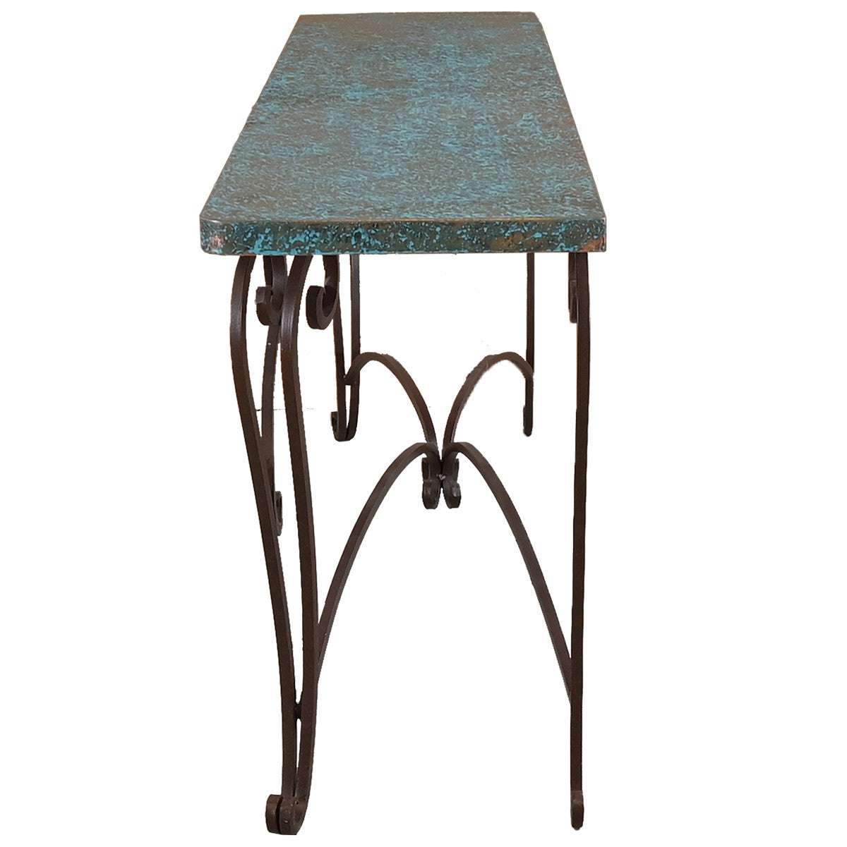 Rustic Turquoise Sofa Table