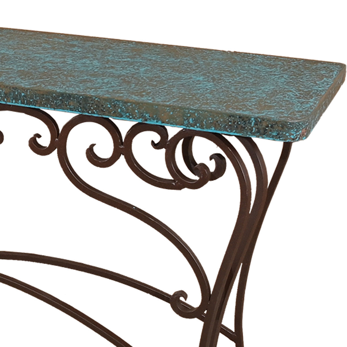 Rustic Turquoise Sofa Table