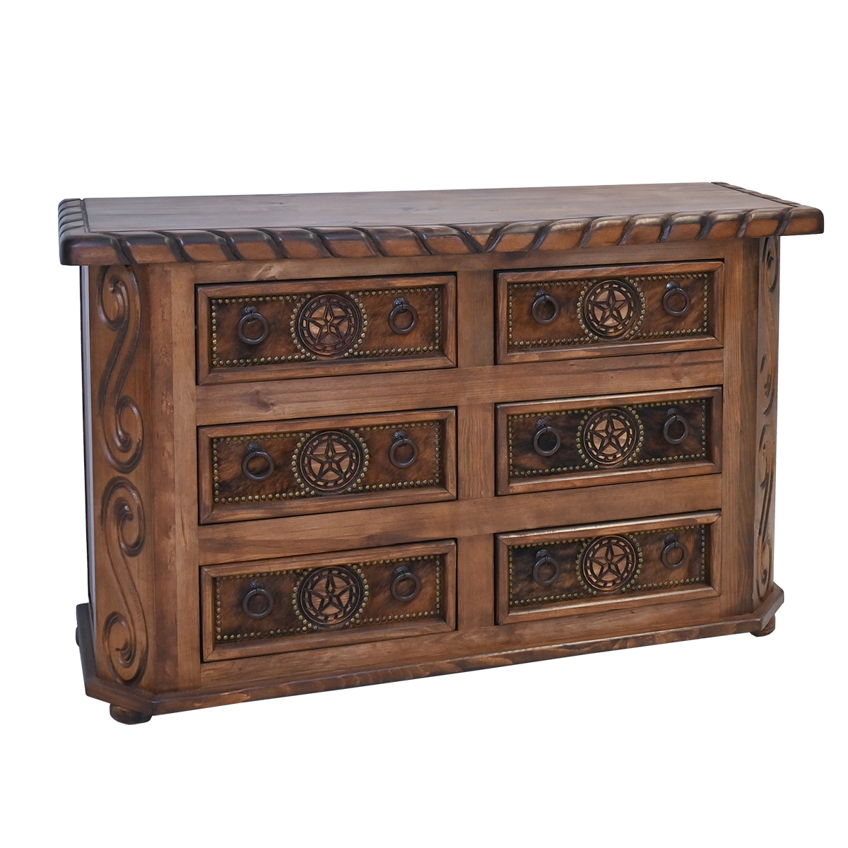 Texas Star Cowhide 6-Drawer Dresser