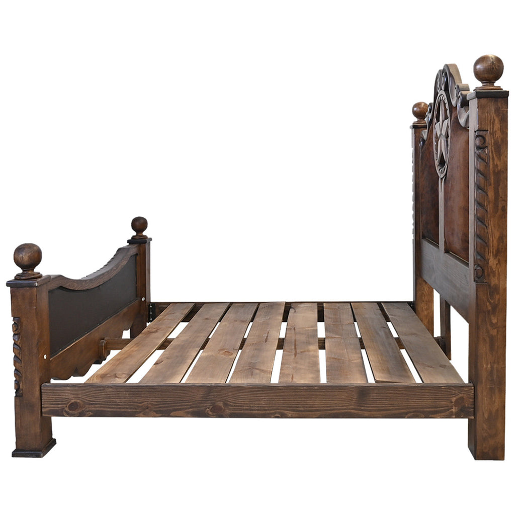 Texas Star Cowhide Bed - Queen