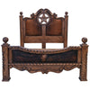 Texas Star Cowhide Bed - Queen