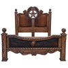 Texas Star Cowhide Bed - King