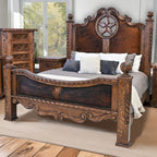 Texas Star Cowhide Bed - Queen