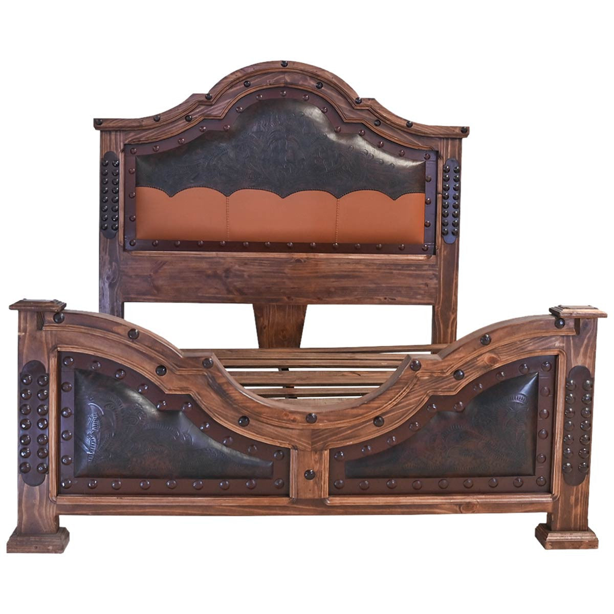 Kensington Tooled Leather Bed - King