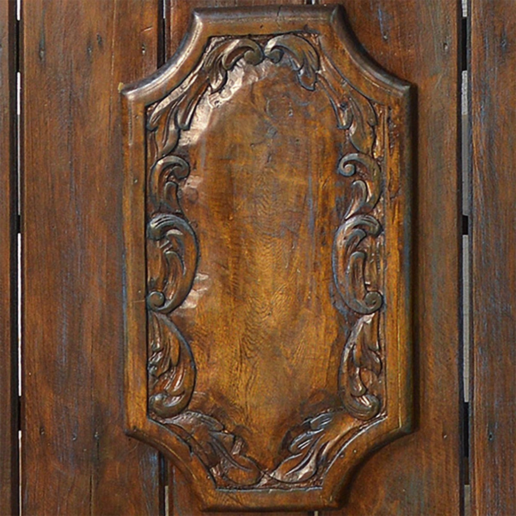 Montana Reclaimed Wood Bar with Hand Carved Detail