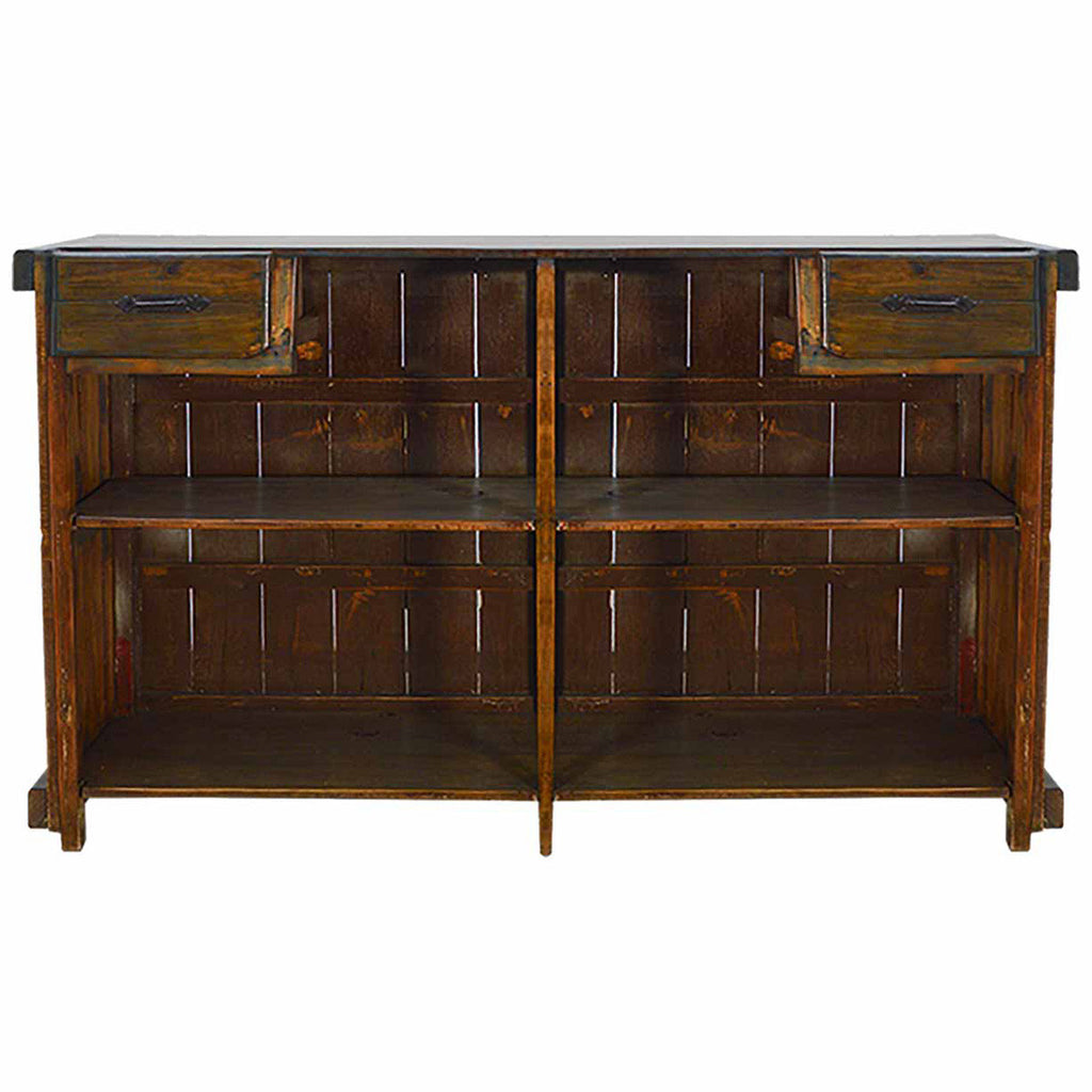 Montana Reclaimed Wood Bar with Hand Carved Detail