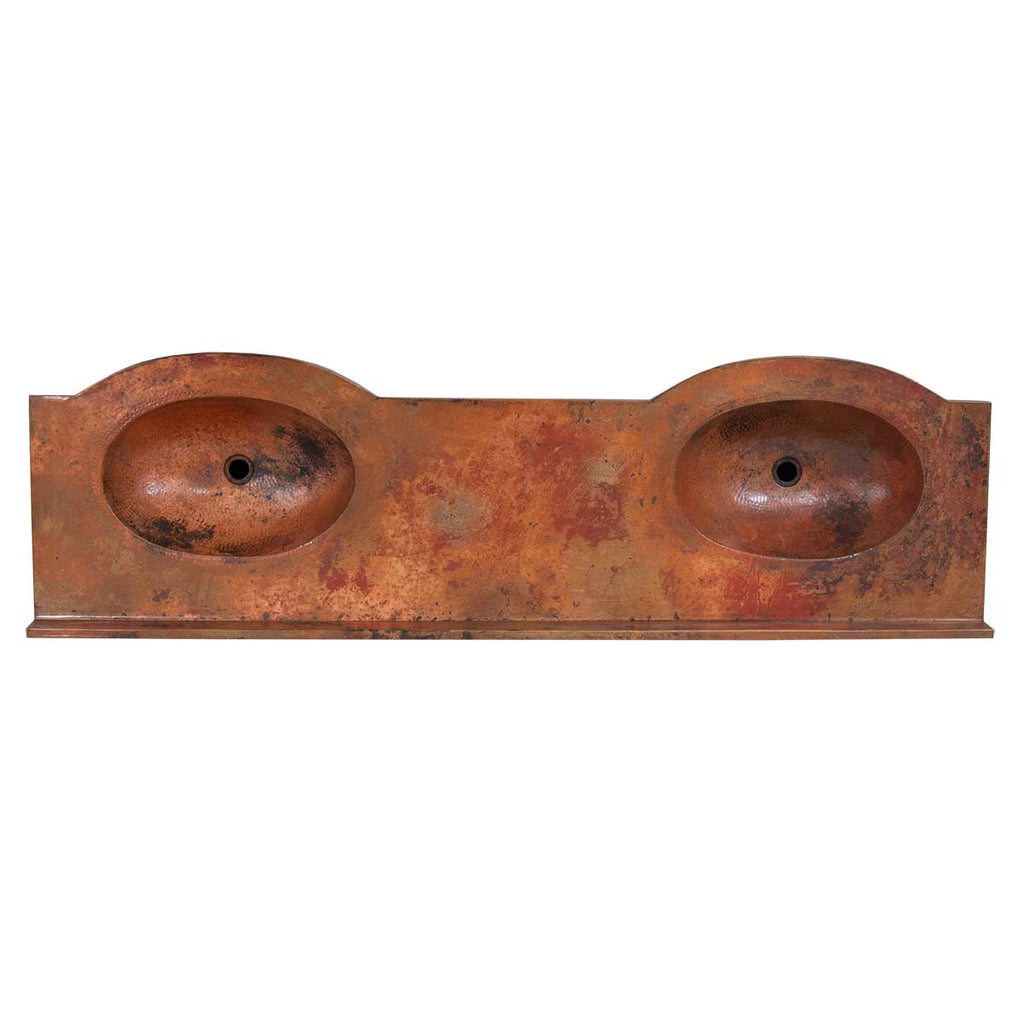 Ranch House Copper Top Double Vanity