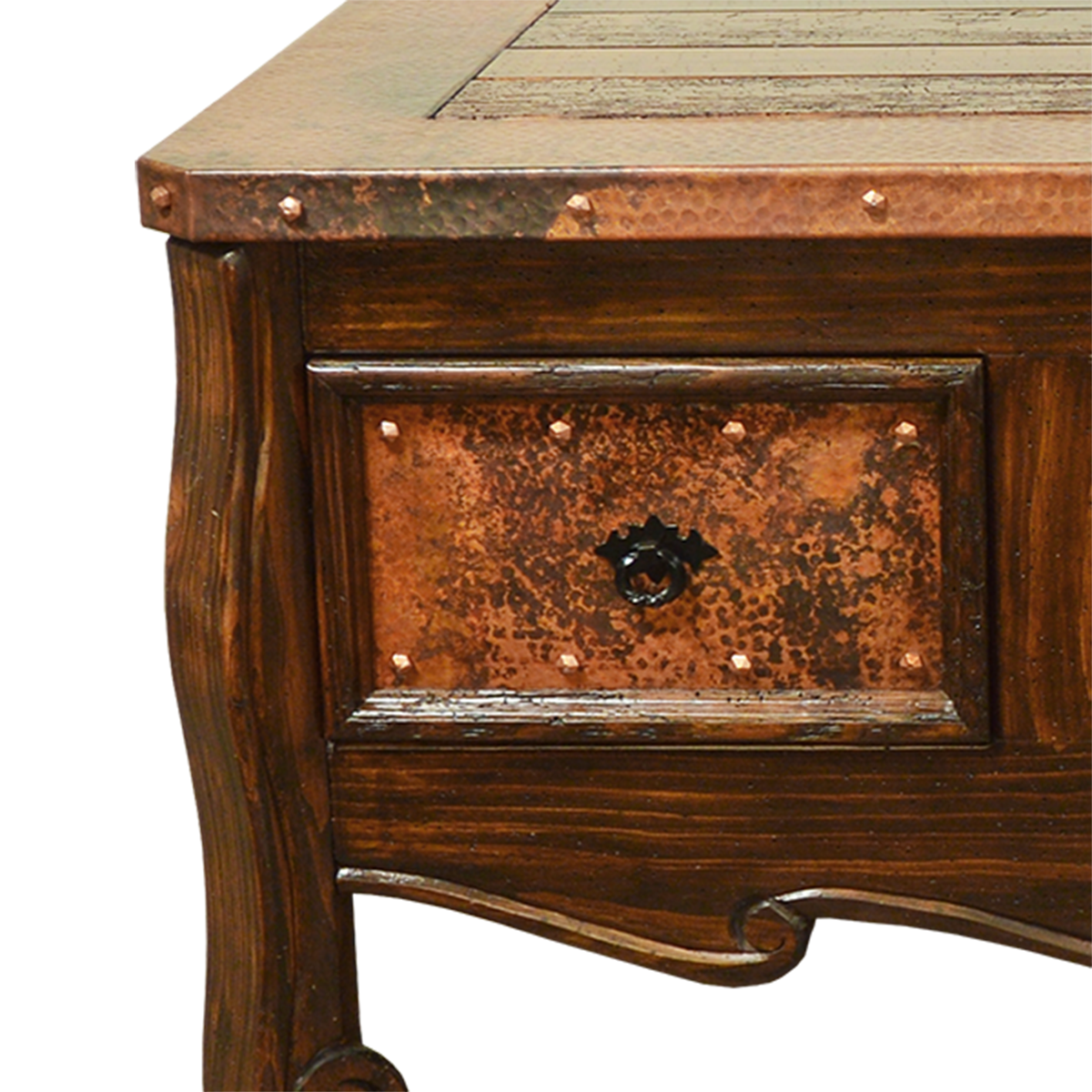 Scrolled & Studded Coffee Table