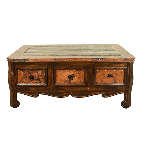 Scrolled & Studded Coffee Table