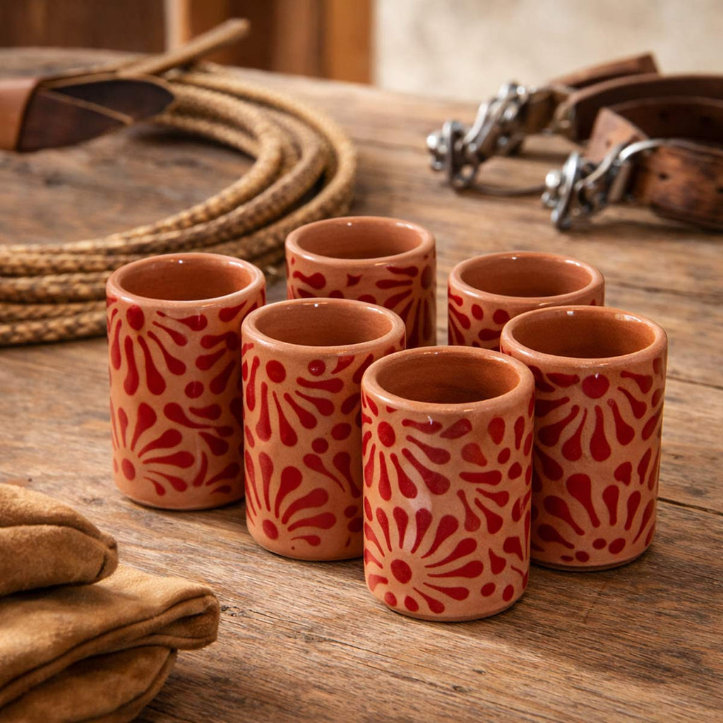 Southwest Hues Clay Shot Glasses - Set of 6