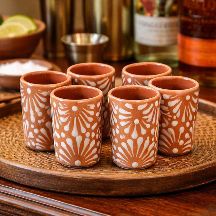 Southwest Hues Clay Shot Glasses - Set of 6