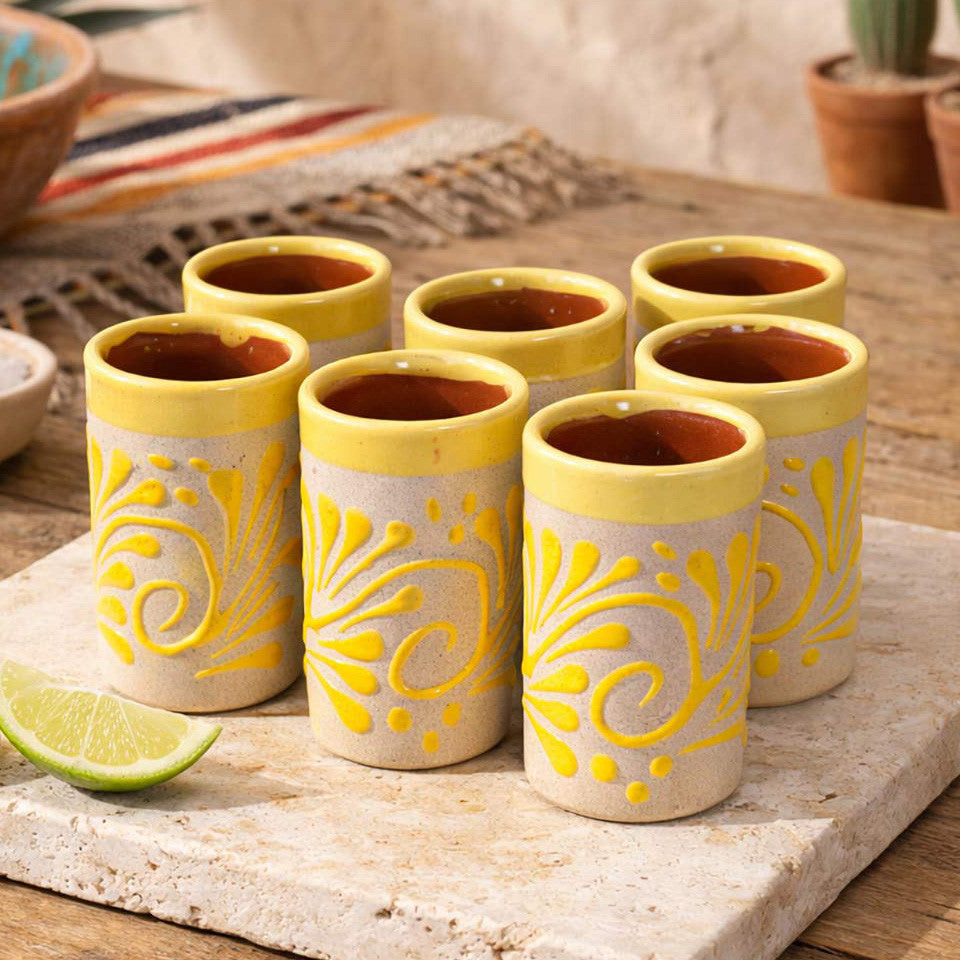 Southwest Hues Clay Shot Glasses - Set of 6