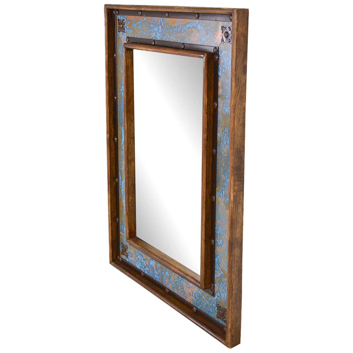 Audra Wood & Copper Wall Mirror