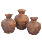 Sunset Adobe Clay Pottery Vase Set