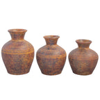 Sunset Adobe Clay Pottery Vase Set