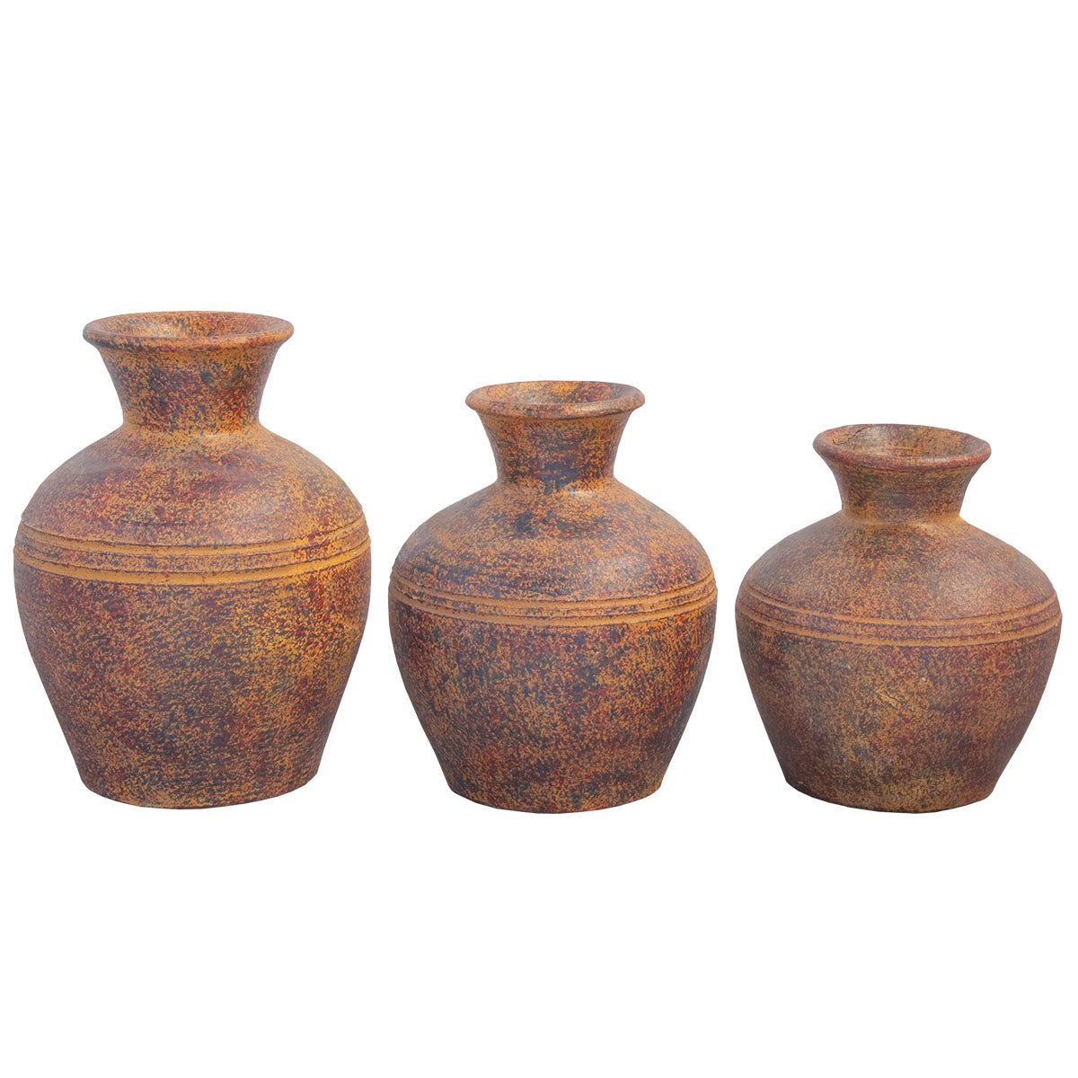 Sunset Adobe Clay Pottery Vase Set