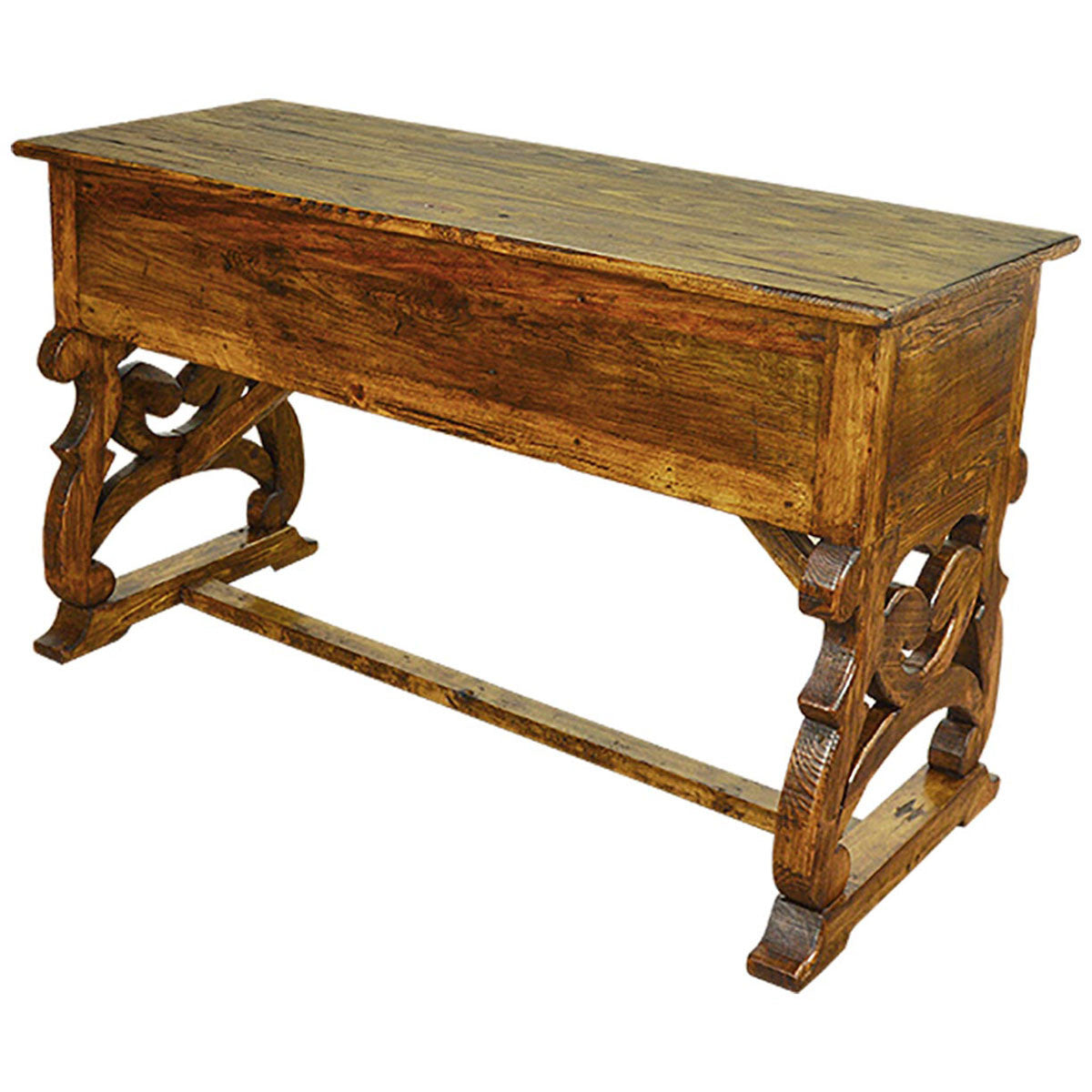 Duluth Reclaimed Wood Desk with Carved Legs