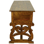 Duluth Reclaimed Wood Desk with Carved Legs