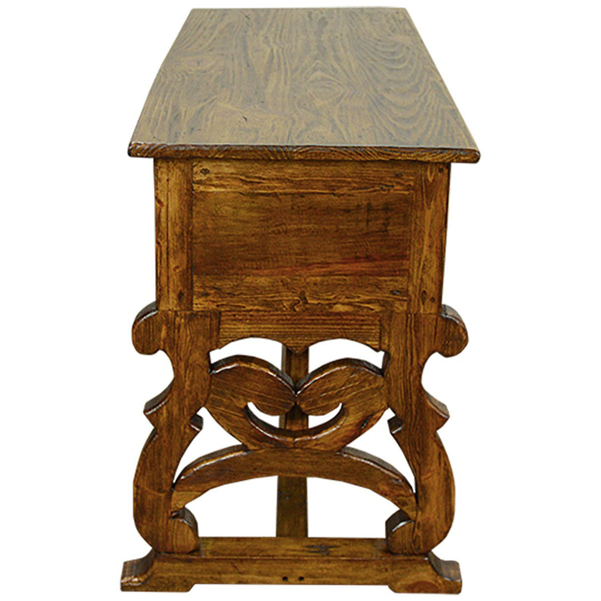 Duluth Reclaimed Wood Desk with Carved Legs