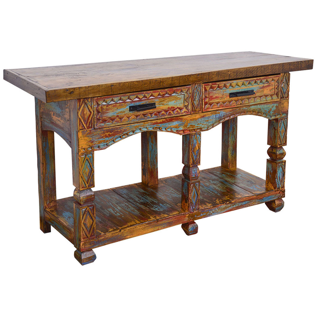 Hacienda Carved Console Table
