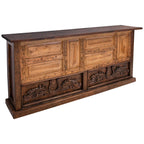Bar with Hand Carved Horseshoe Accents