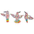 Mosaic Hummingbirds Multicolor - Set of 3