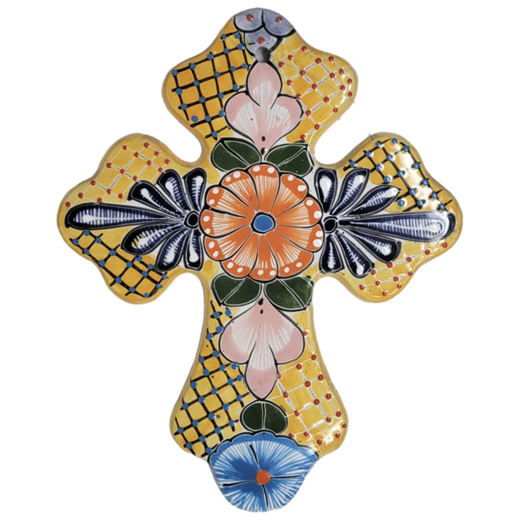 Orange Flower Cross Wall Art