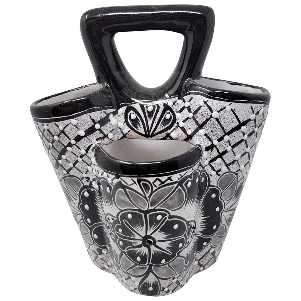 Black Flower Cutlery Caddy
