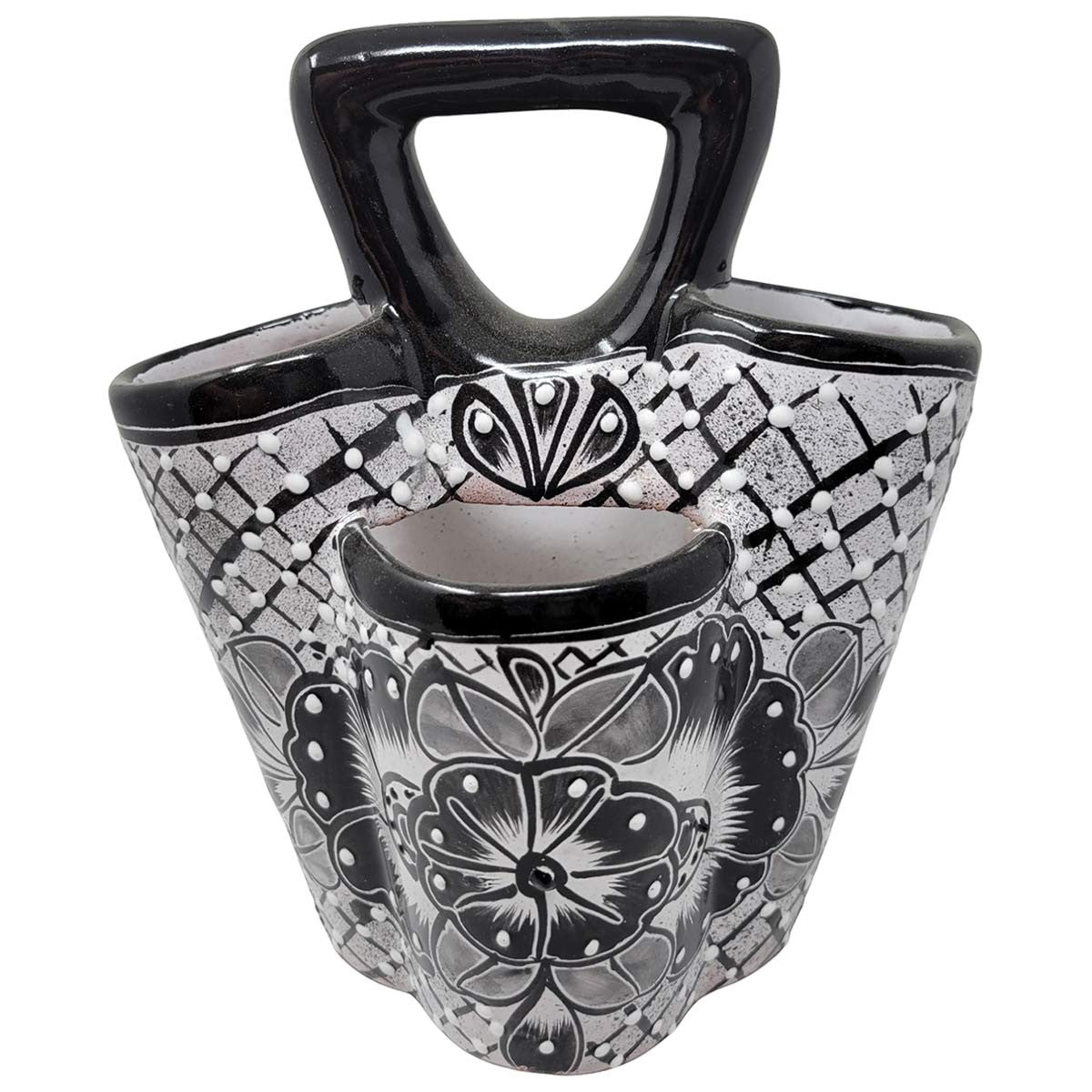Black Flower Cutlery Caddy