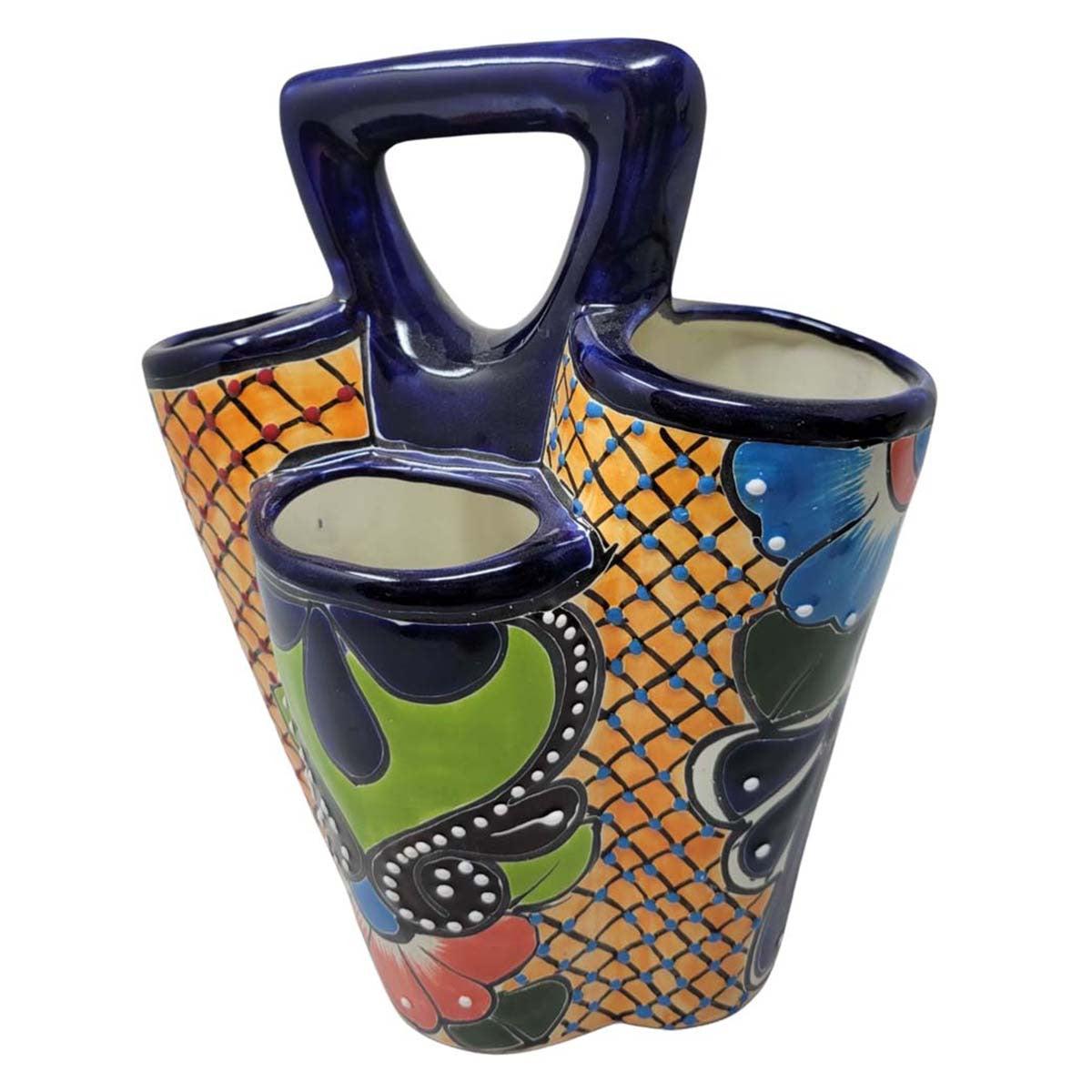 Blue Flower Talavera Napkin Holder & Caddy