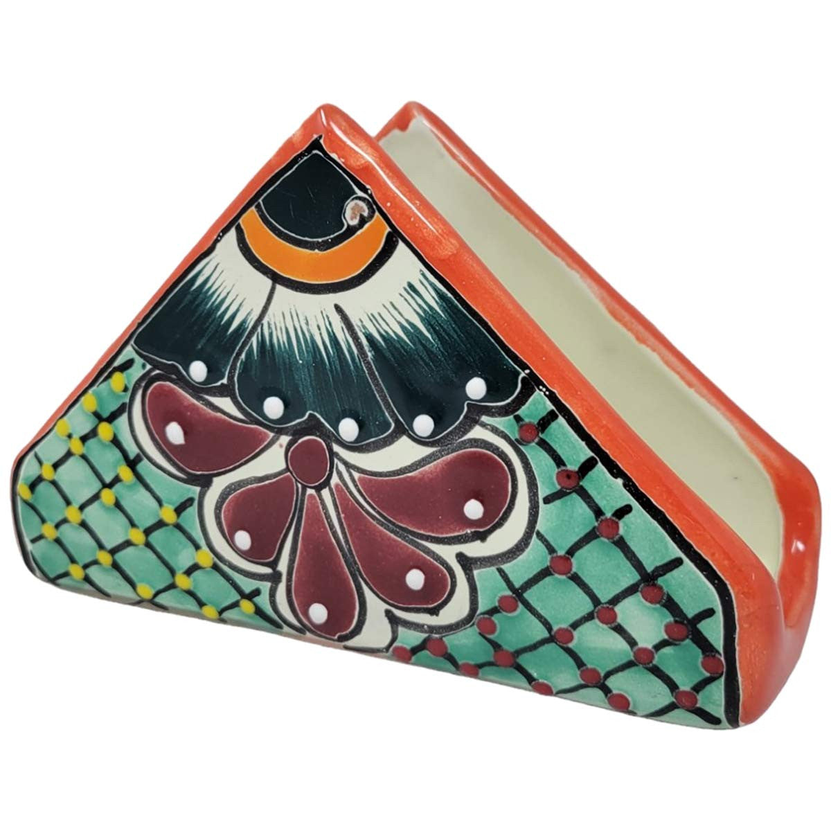 Black Flower Napkin Holder