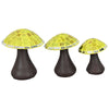 Mosaic Glass & Clay Mushrooms - Set of 3