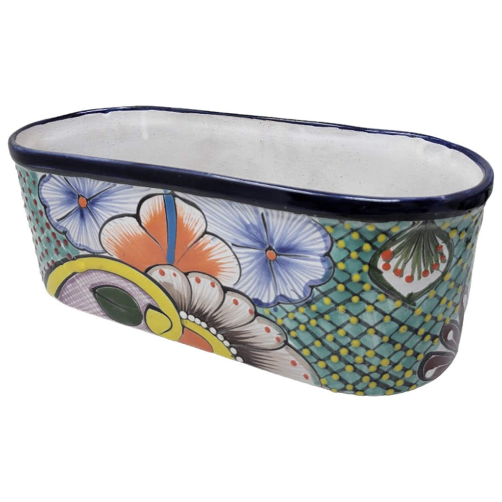 Emerald Green Oval Planter