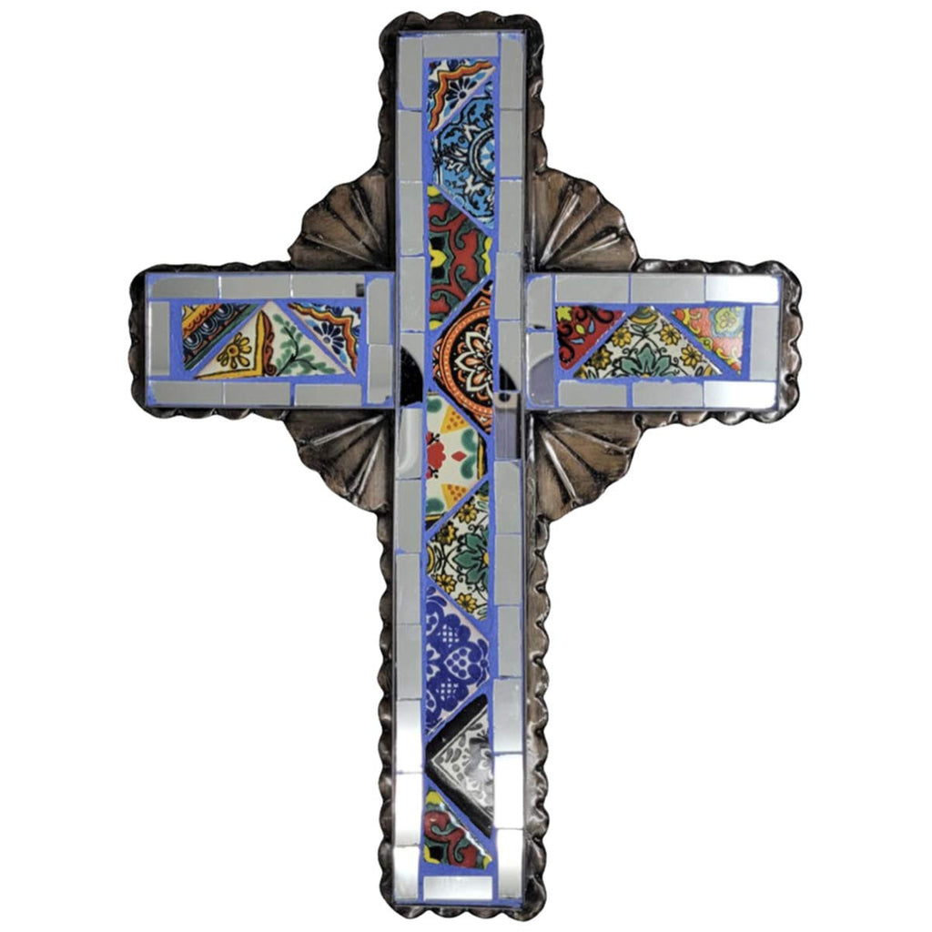 Trimmed Mosaic Cross Wall Art