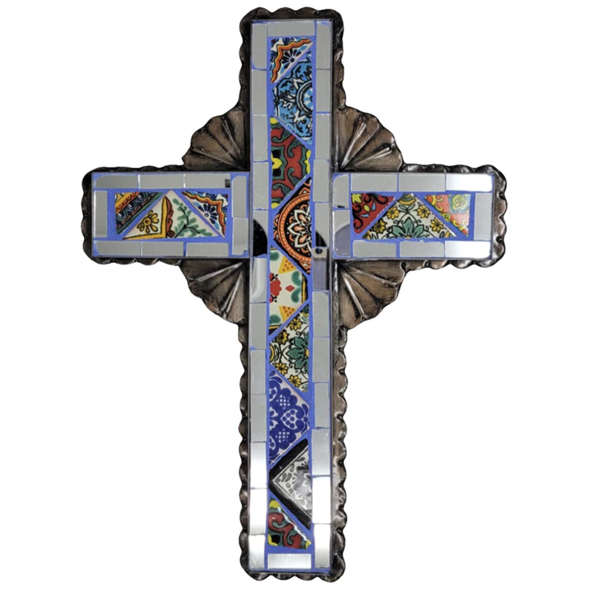 Trimmed Mosaic Cross Wall Art