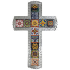 Colorful Mosaic Cross Wall Art