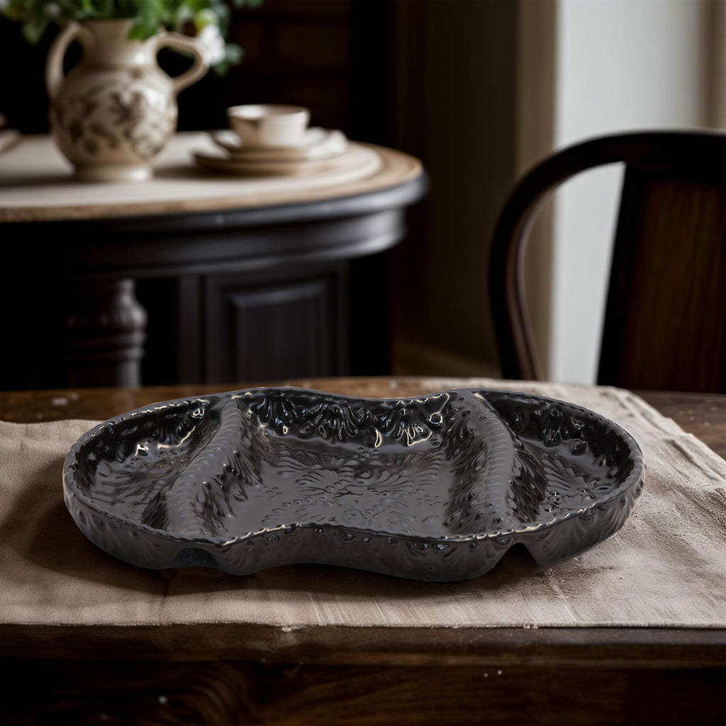 Pascoe Talavera Appetizer Plate - Black