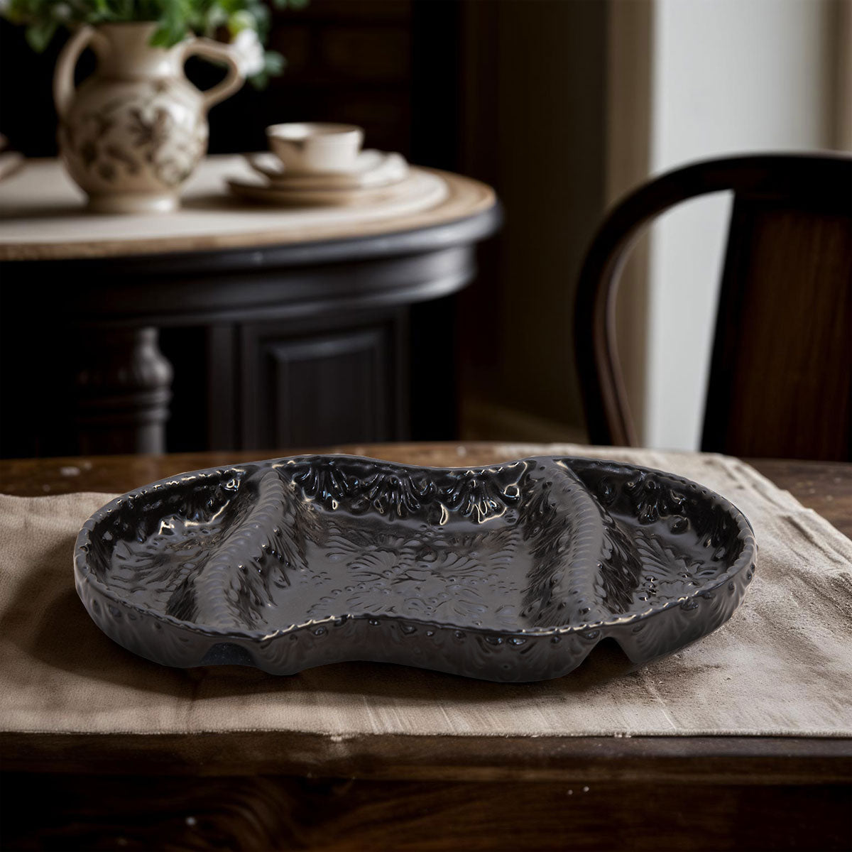 Pascoe Talavera Appetizer Plate - Black