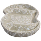 Pascoe Talavera Appetizer Plate - Sand & White