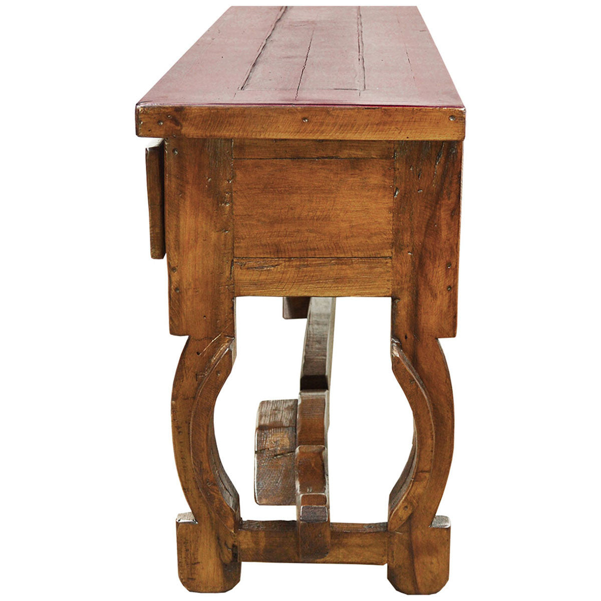 Yosemite Carved Console Table with Yoke Base