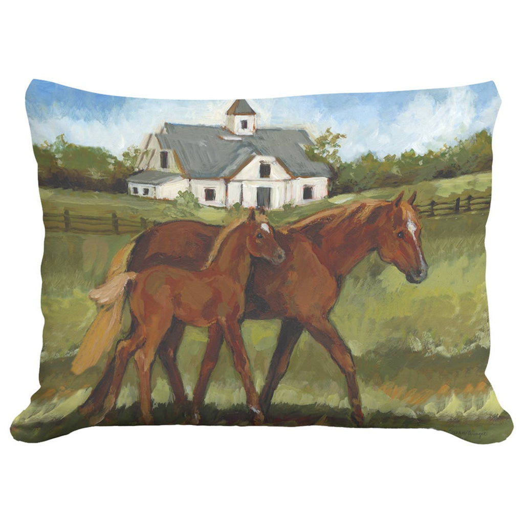 Farm Horses Indoor/Outdoor Pillow