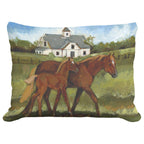 Farm Horses Indoor/Outdoor Pillow