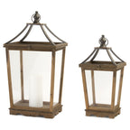 Galveston Wood Lanterns - Set of 2