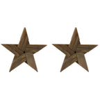 Wooden Star Wall Art - Set of 2