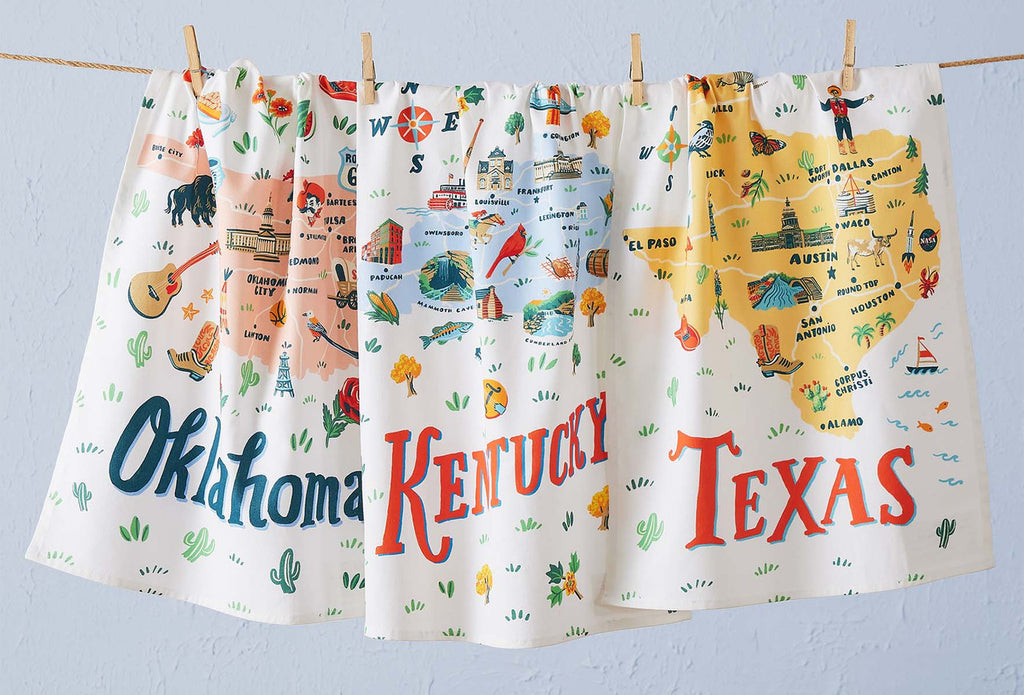Lone Star State Kitchen Towels - Set of 4