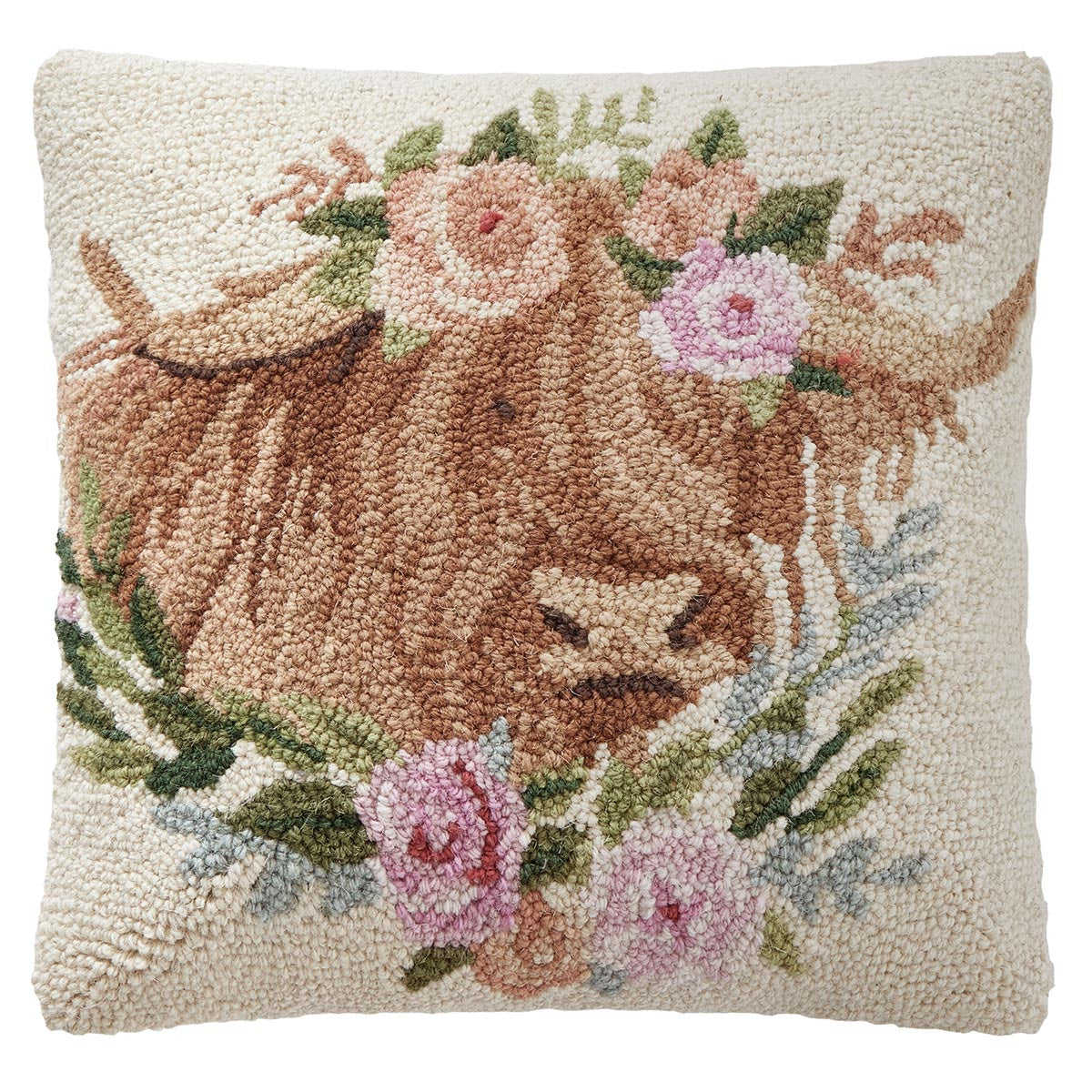 Floral Blooms Hooked Pillows